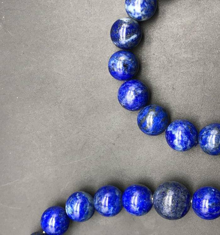 青金石一套配蜜蜡佛头图4