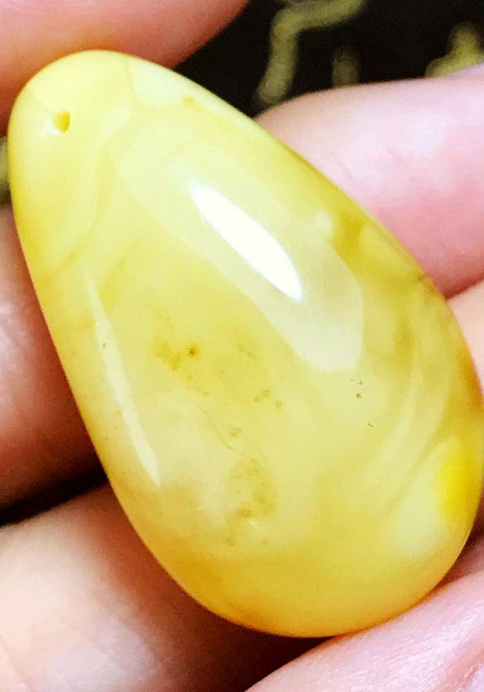蜜糖金皮白花蜡!波罗的海纯天然原矿无优化蜜蜡白蜜白花蜜吊坠图7