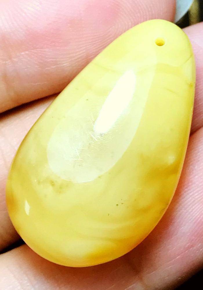 蜜糖金皮白花蜡!波罗的海纯天然原矿无优化蜜蜡白蜜白花蜜吊坠图8