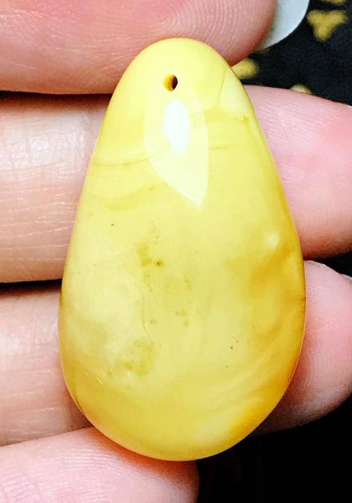 蜜糖金皮白花蜡!波罗的海纯天然原矿无优化蜜蜡白蜜白花蜜吊坠图11