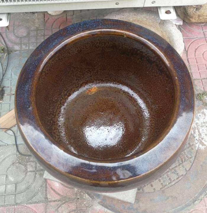 民国宜均釉大画缸图5