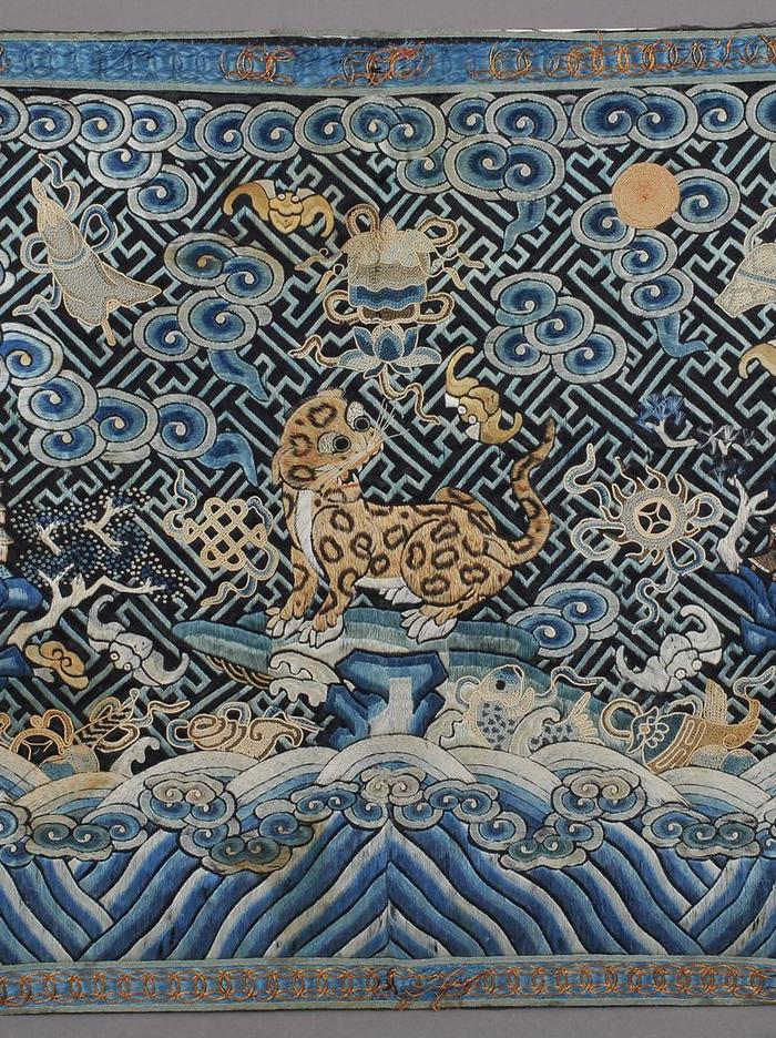 精品 欧美回流 清 武官三品豹补子_在线拍卖_在