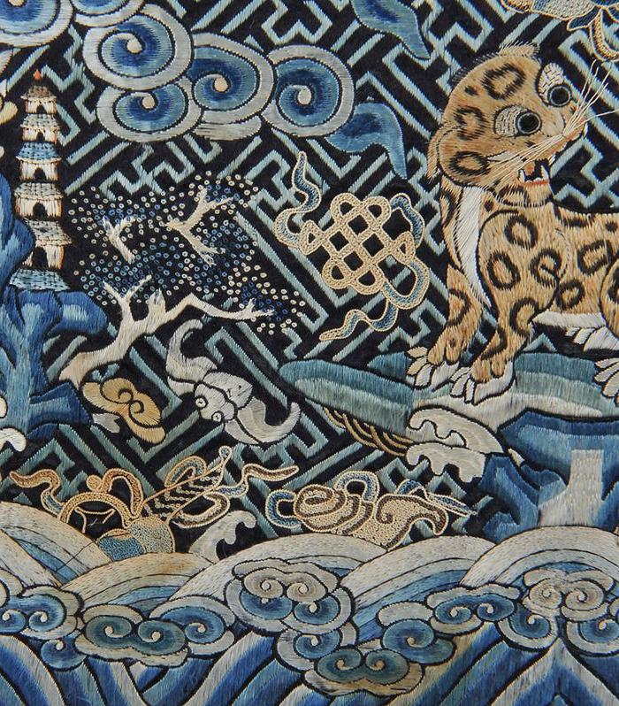 精品 欧美回流 清 武官三品豹补子_在线拍卖_在