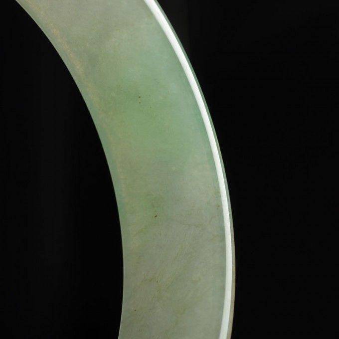 冰绿翡翠平安手镯 58mm 10JH06图8