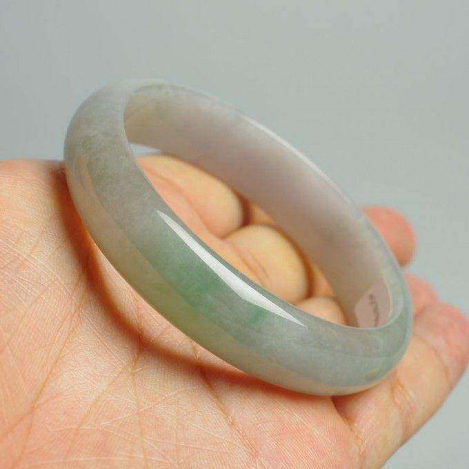 冰绿翡翠平安手镯 58mm 10JH06图9