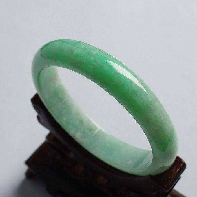 苹果绿翡翠平安手镯 59mm 17JL04图4