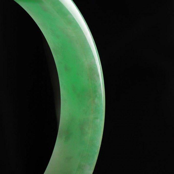 苹果绿翡翠平安手镯 59mm 17JL04图7