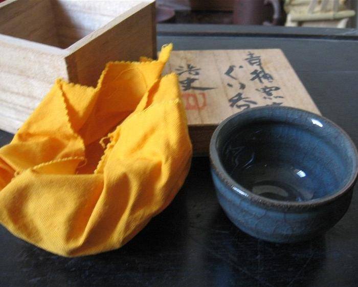 明清瓷杂0元拍 日本原盒名家柴烧茶杯图5