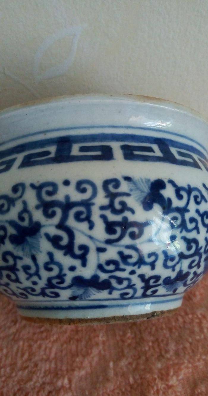 晚清:青花花卉:文房香炉图2