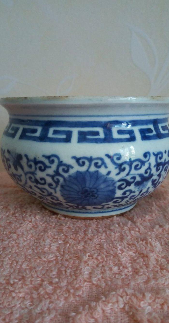 晚清:青花花卉:文房香炉图6