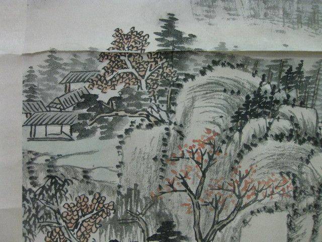 老山水画。蒲儒款的作品。画心124 49厘米图5