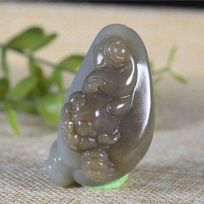 和田玉 糖料 俏色 招财貔貅 招财进宝图4