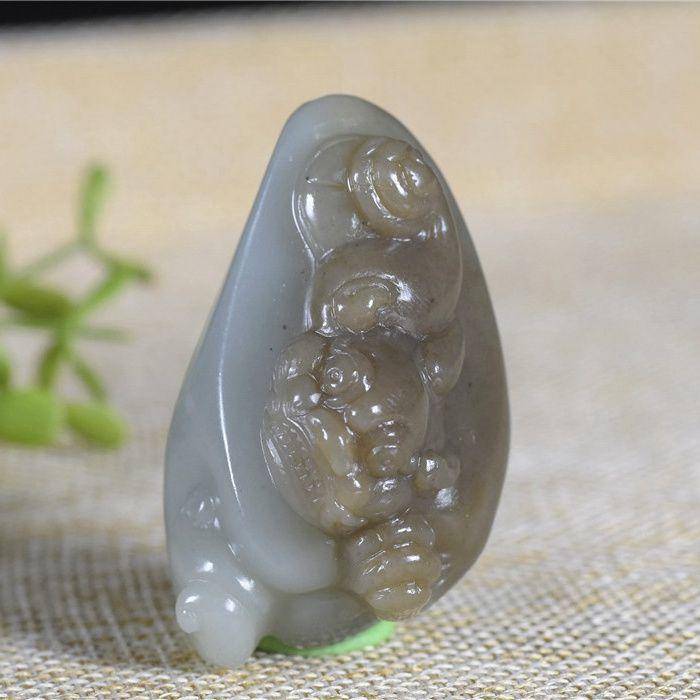 和田玉 糖料 俏色 招财貔貅 招财进宝图2