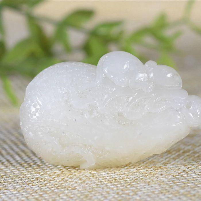 和田玉 籽玉 俏色 洒金皮 白菜 百财图6