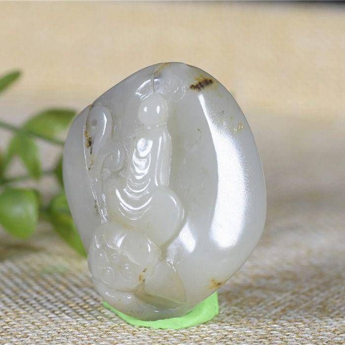 和田玉 籽玉 悟道 花开见佛图5