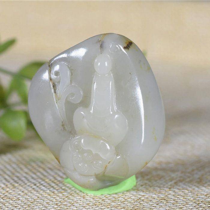 和田玉 籽玉 悟道 花开见佛图4