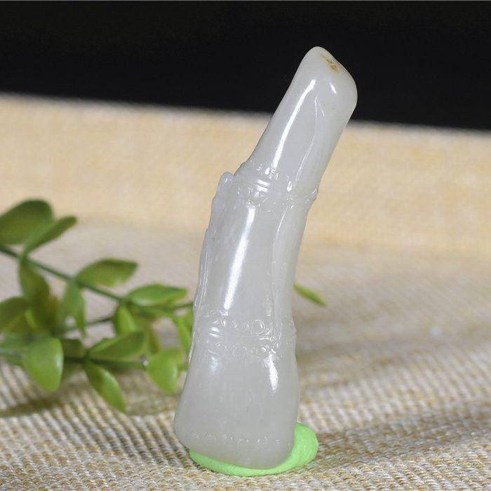 和田玉 籽玉 美福竹 顶部留皮 节节高升图5