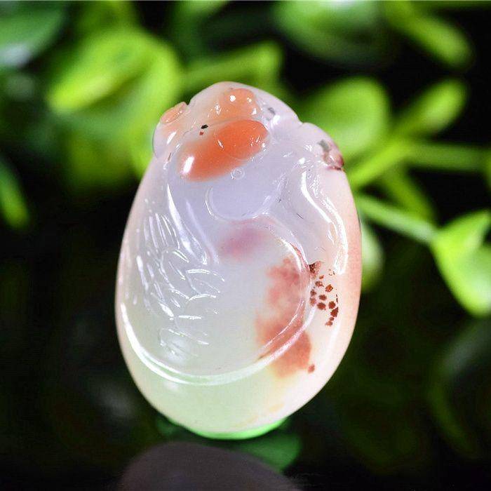 南红玛瑙 俏色 小天鹅 鹅如意图4