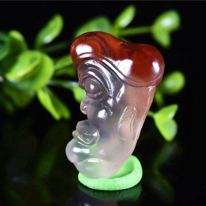 南红玛瑙 济公罗汉头 俏色图5