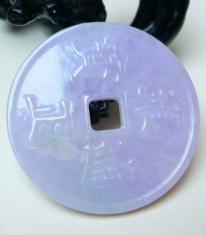 冰润春彩紫罗兰复古币吊坠图6