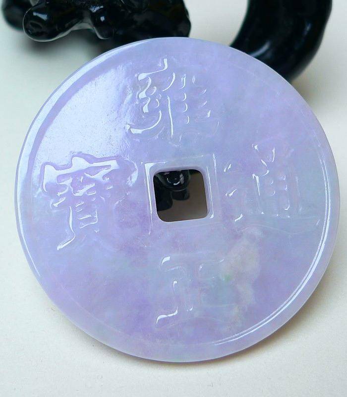 冰润春彩紫罗兰复古币吊坠图7
