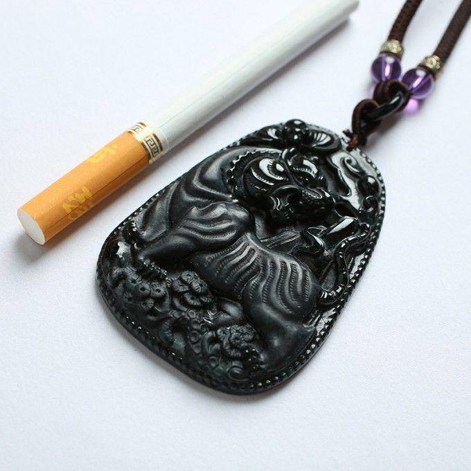 虎啸山林墨翠玉牌 14JQ05图8