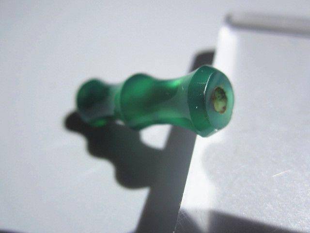 民国时期 竹节绿 手工雕刻 步步高升 天然玛瑙图5