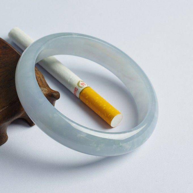 淡紫翡翠平安手镯 57mm 32HR19图2