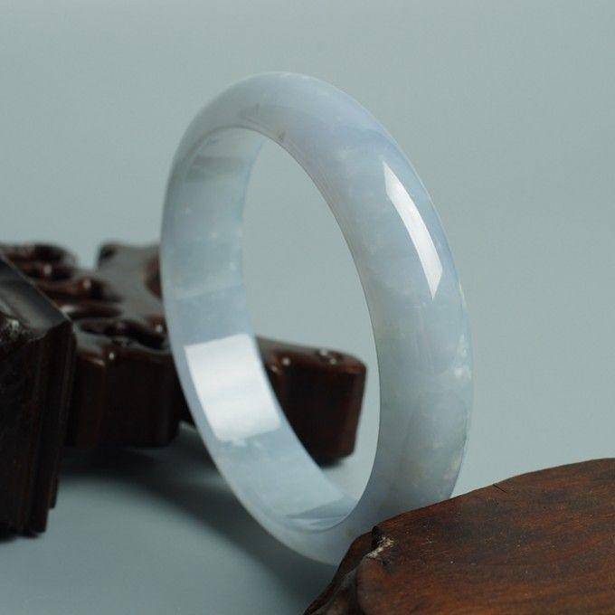淡紫翡翠平安手镯 57mm 32HR19图5