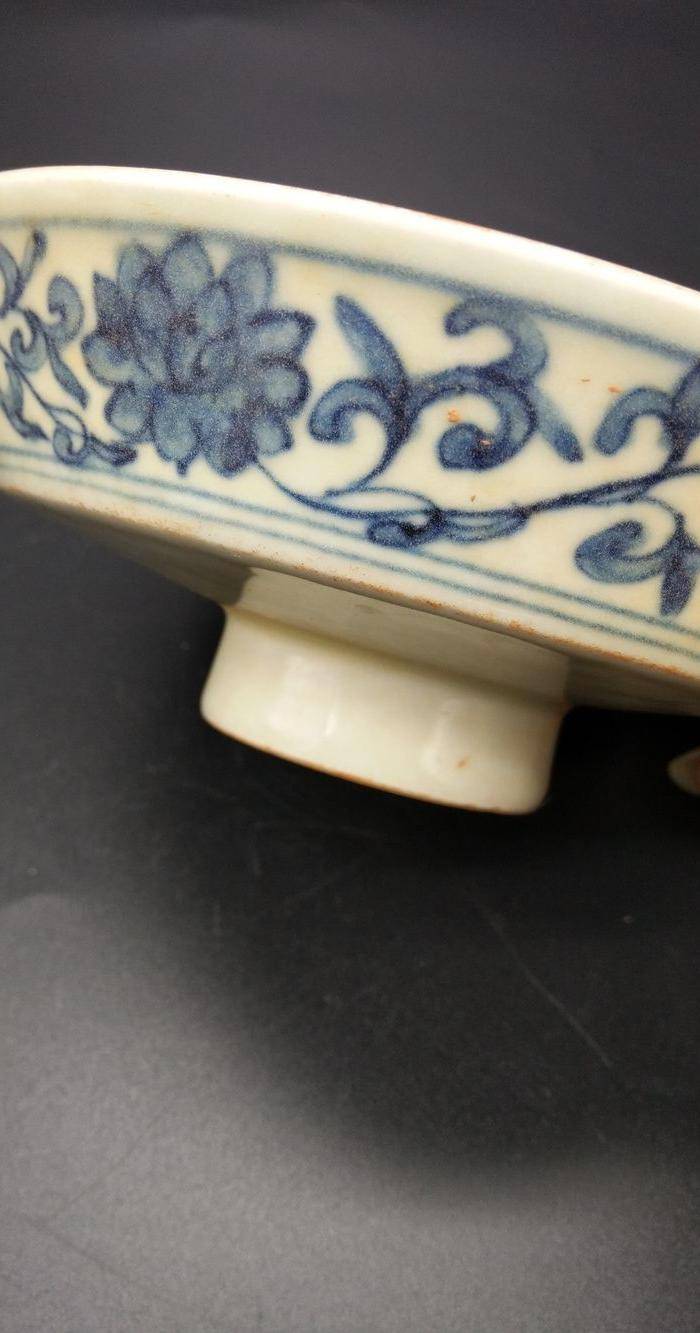 青花 寿 字小盘图3