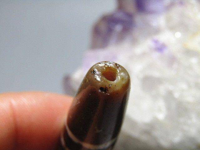 藏传玛瑙 三线天珠 包浆熟润图2