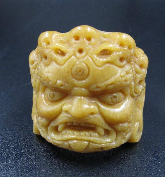 老骨雕 辟邪指环图8