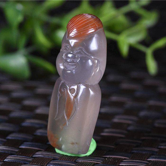 南红玛瑙 俏色 少先队员 胸前的红领巾更鲜艳了图4