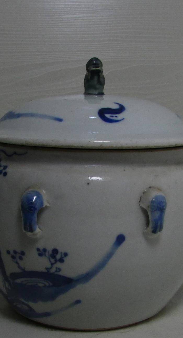 道光青花人物粥罐图3
