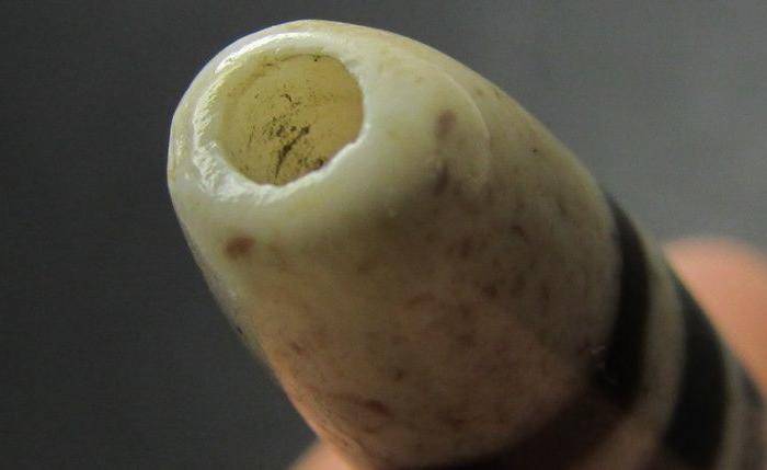 藏传千年镶蚀珠 老十三线线珠 旁系天珠图6