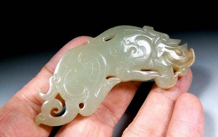 欧美回流:和田青玉琥形佩 图6