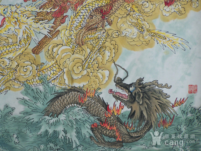 刘代芳国画作品九龙图大幅面中堂