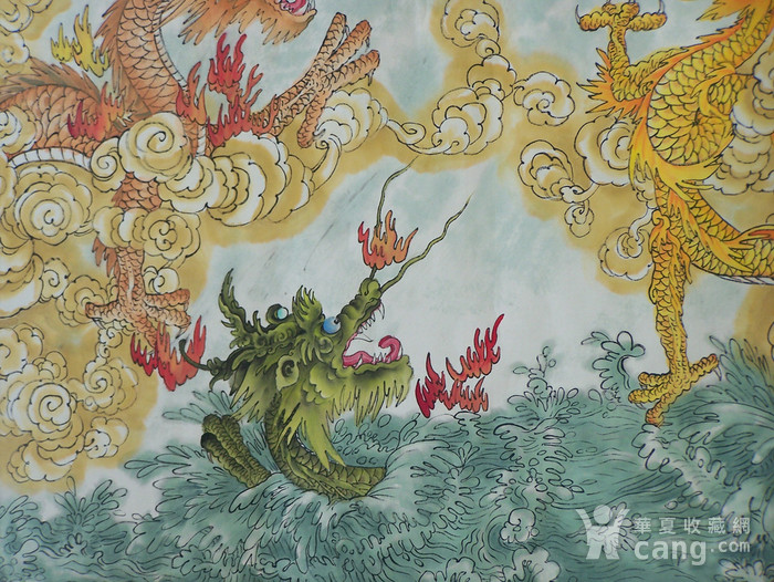刘代芳国画作品九龙图大幅面中堂