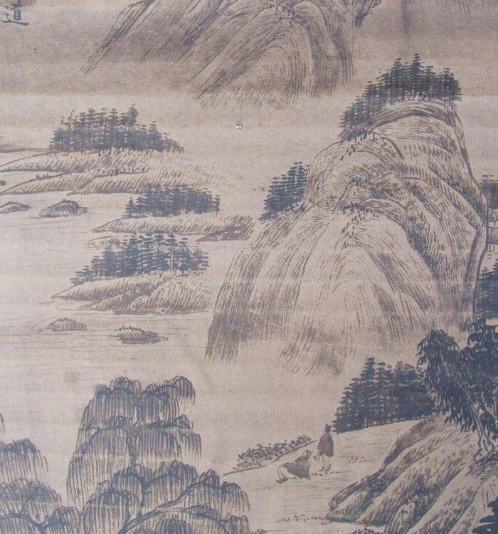 联盟 旧藏国画山水中堂图3
