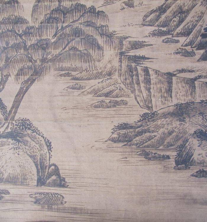 联盟 旧藏国画山水中堂图4
