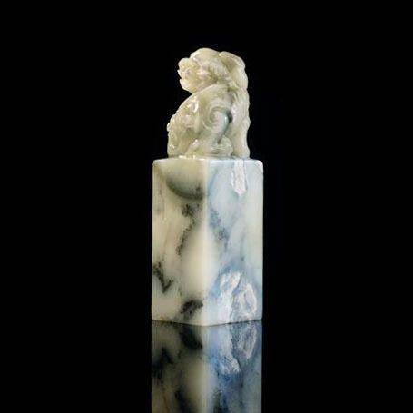 联盟 寿山结晶彩色芙蓉石 古兽 方章图2