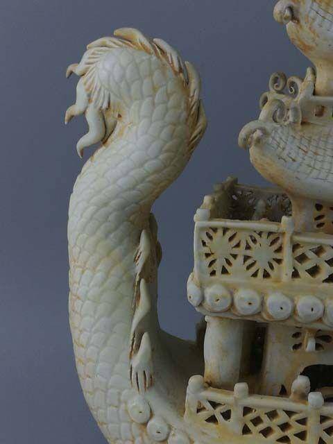 湖田窑影青瓷龙船亭图5