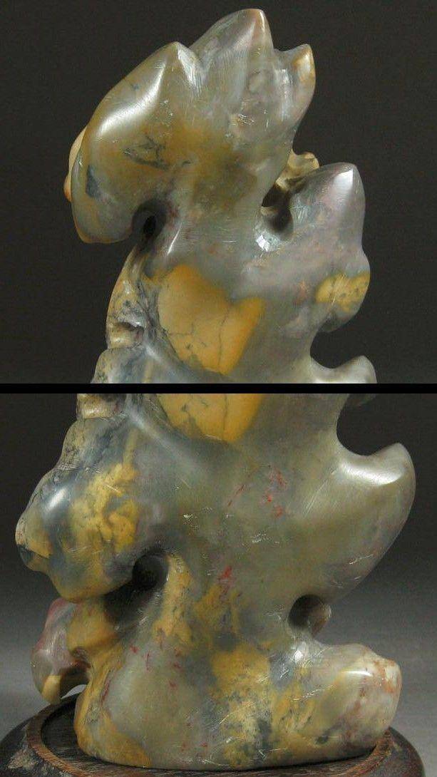 压轴,华夏推精作品,鸡血石,牛角冻山子图6