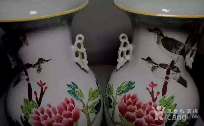 清末民国富贵白头嫁装瓶一对图5