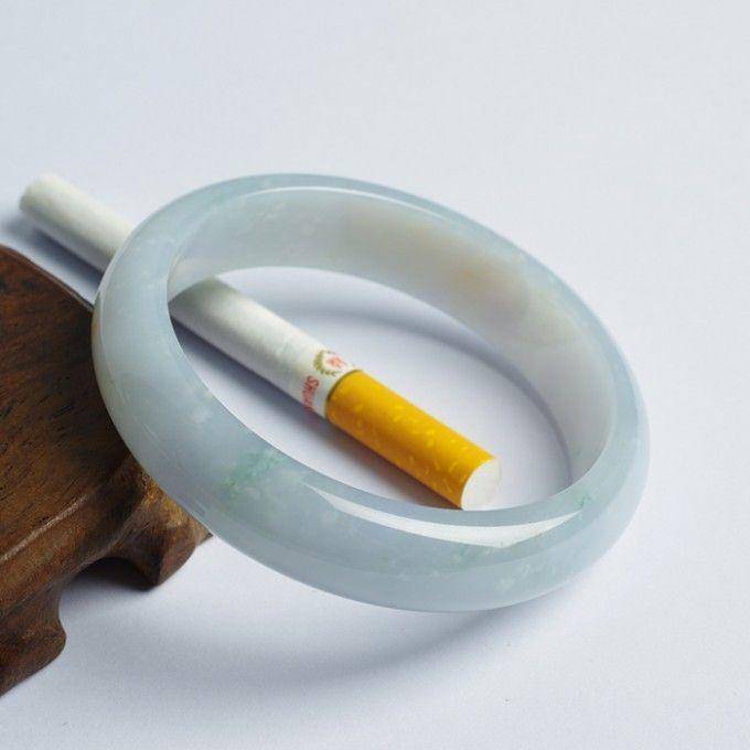 淡紫翡翠平安手镯 56mm 32HR11图4