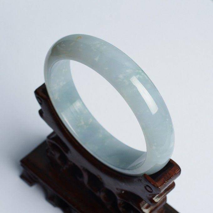淡紫翡翠平安手镯 56mm 32HR11图5
