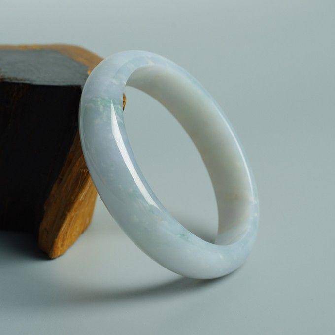 淡紫翡翠平安手镯 56mm 32HR11图7