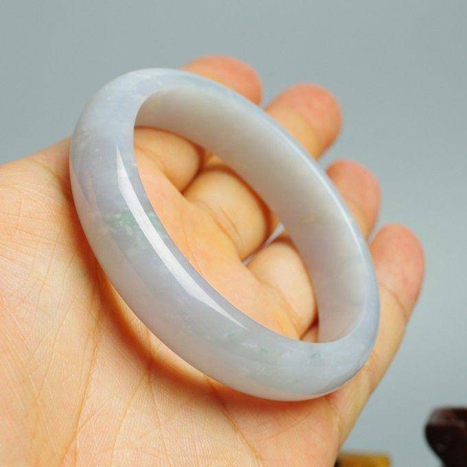 淡紫翡翠平安手镯 56mm 32HR11图9
