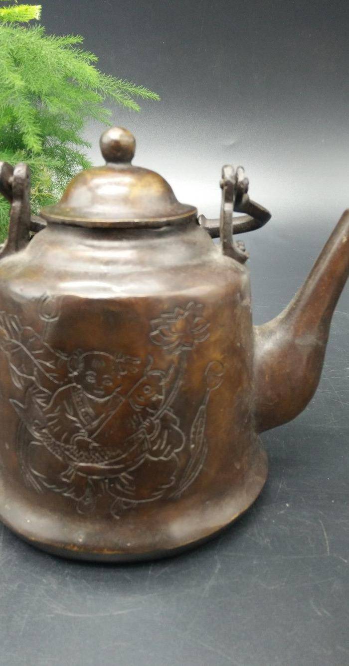 清代铜茶壶图2