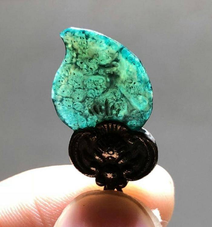 清 满脑 虬角 福寿 耳坠 手工雕刻 包价老厚 皮壳自然 过去贵族之物图5